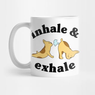 Funny French Bulldog Fart Gift Frenchie Yoga Mom Mug